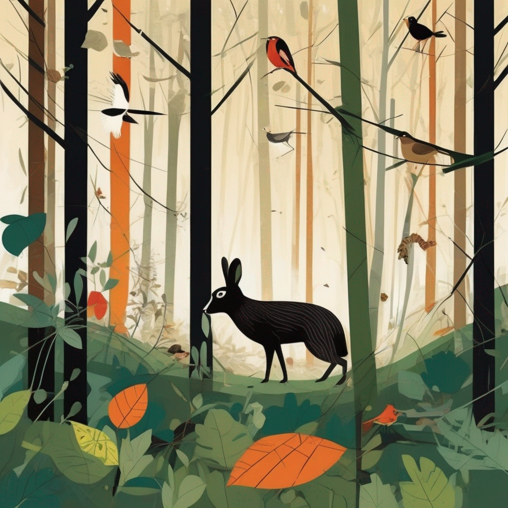 Liebeskummer, Hase allein im Wald, sinnbildlich für die Einsamkeit während des Liebeskummers